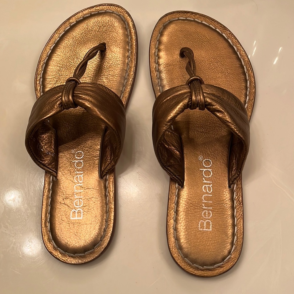 Rose gold Bernardo sandals